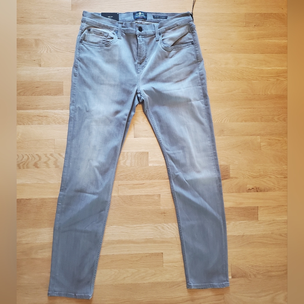 7 For All Mankind Slimmy Tapered Grey Jeans